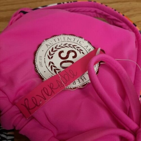 NWT M SO Reversible Pink Animal Bikini Swimsuit Bathing Suit Separates TOP ONLY - Picture 7 of 7